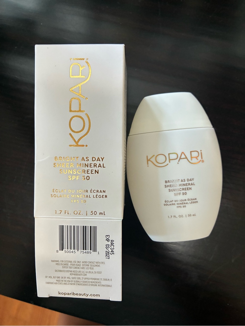 Kopari Bright As Day Sheer Mineral Sunscreen SPF 50 | 50ml exp 03/2027